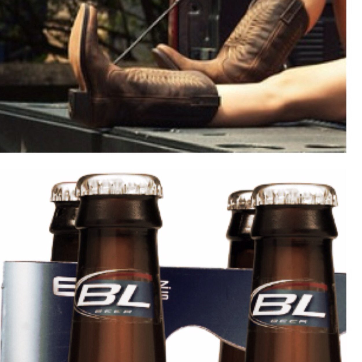 There's two of us. We love booze, boots, and belles. Life is short so gon' an' live it, 'cause the chicks dig it.