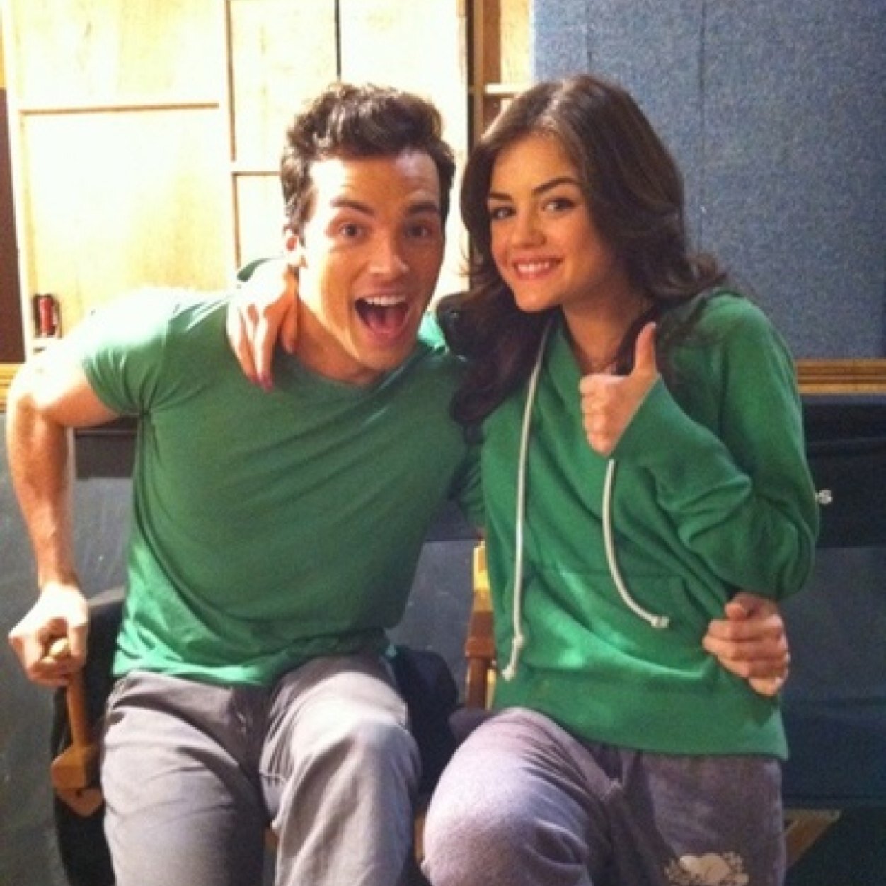for a living I make out with Lucy Hale and I eat cake. [RP]