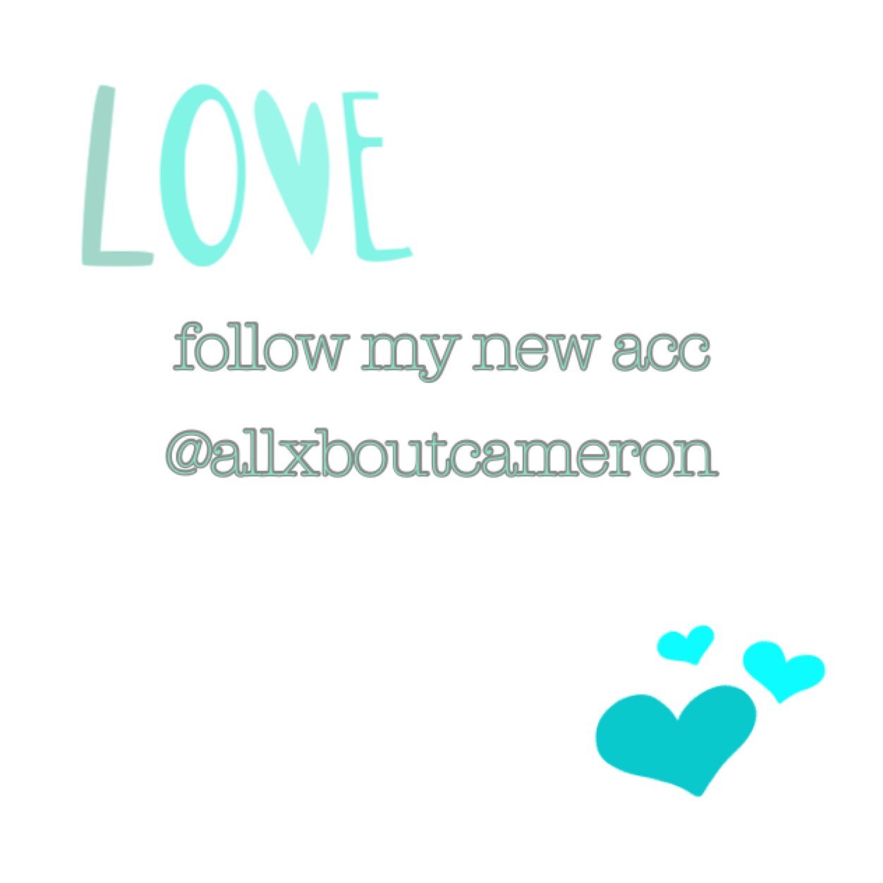 Follow my new account : @allxboutcameron