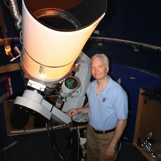 Michael Cook operates Newcastle Observatory, a robotic telescope engaged in the observation of transient astrophysical phenomena such as variable stars.