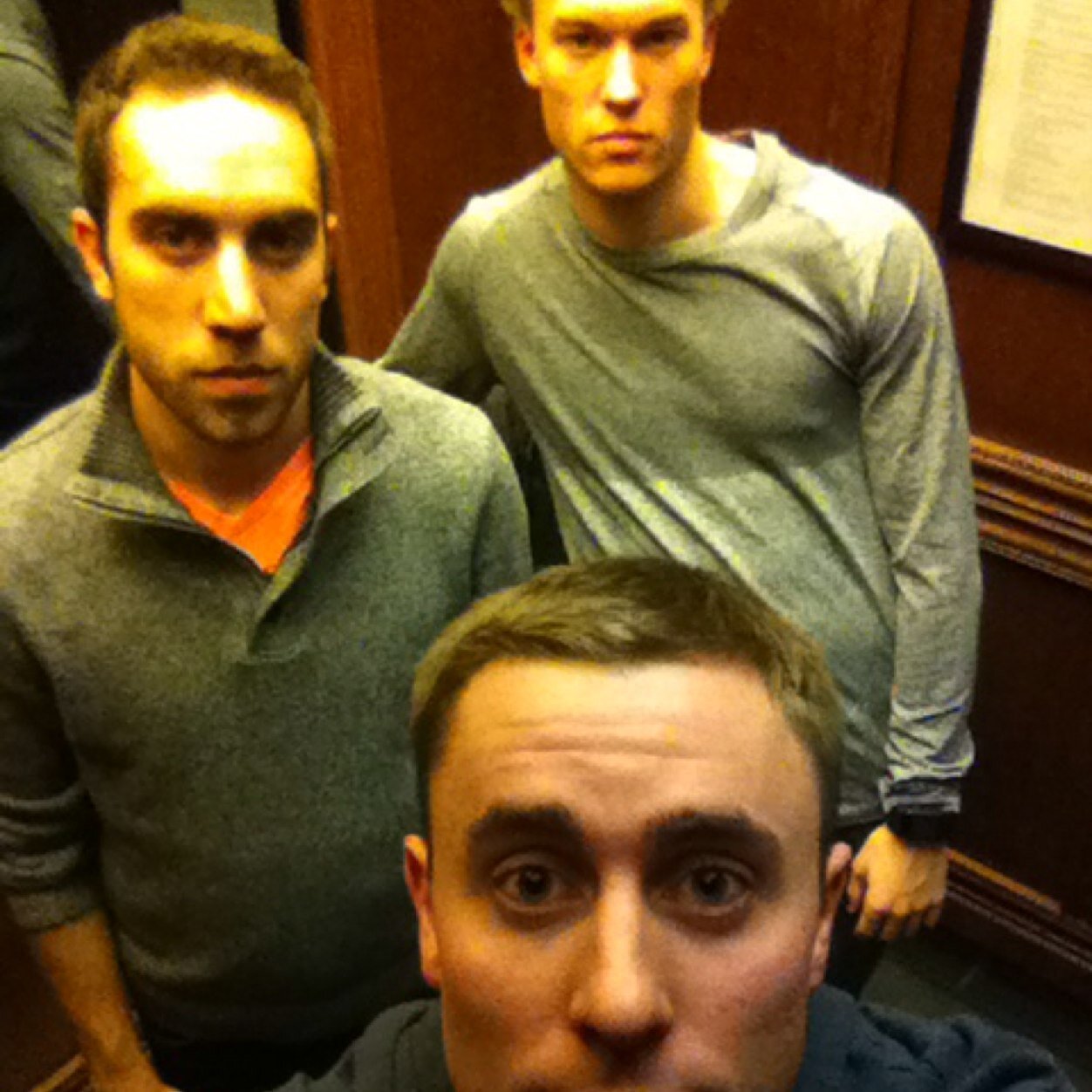 CISElevator's profile picture. Fraser, Paul, and Branden here, stuck in an elevator in Edmonton.