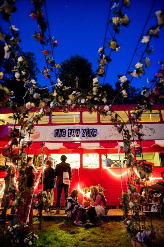 theteastopbus's profile picture. The Tea Stop is a double decker bus that spends its summers feeding tea and cake to hungry festival goers.