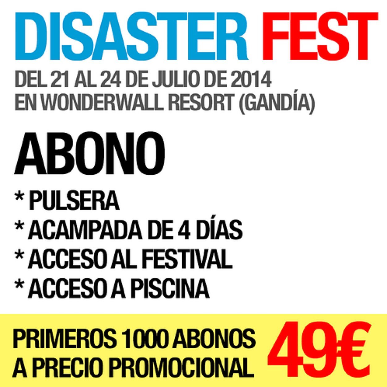 Comprad vuestras entradas cuanto antes para el primer festival de la fiesta en http://t.co/VqX6OiwTRJ No quieres perdertelo! Mas info MD :)