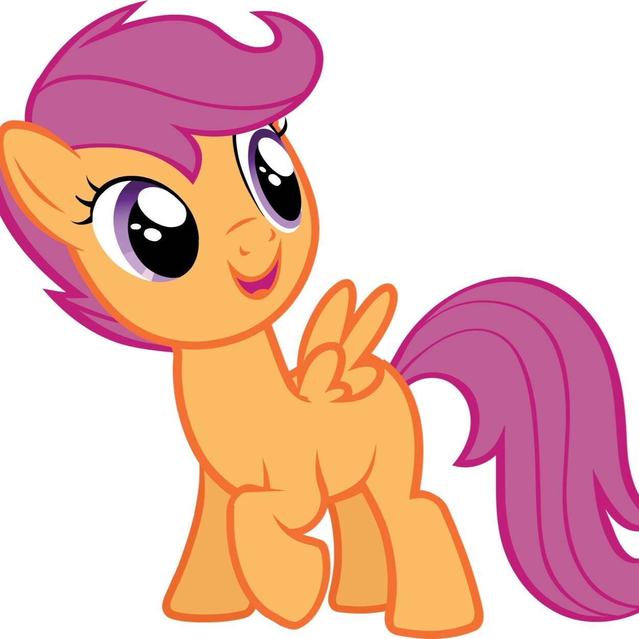 Hey im Scootaloo,Fastest scooter rider in all of Equestria.Im not a chicken!