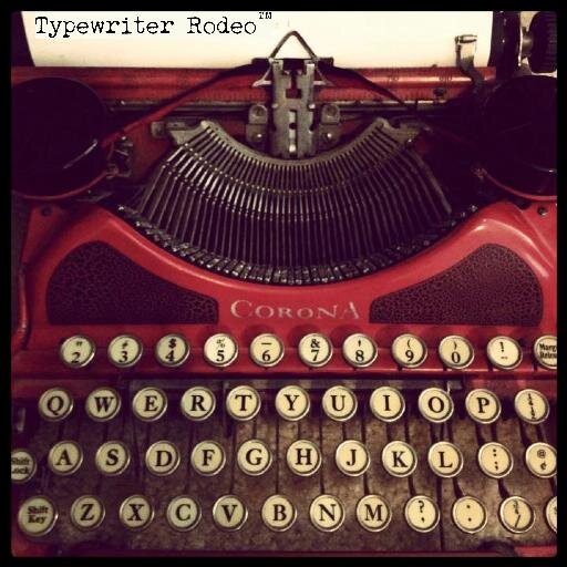 We write poems on the spot, on whatever topics people give us. 
We also use really cool typewriters.