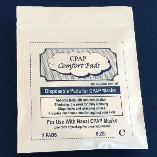CPAP Comfort Pads are patented, disposable pads designed to provide a soft, comfortable cushion between the CPAP's silicone mask and your face.