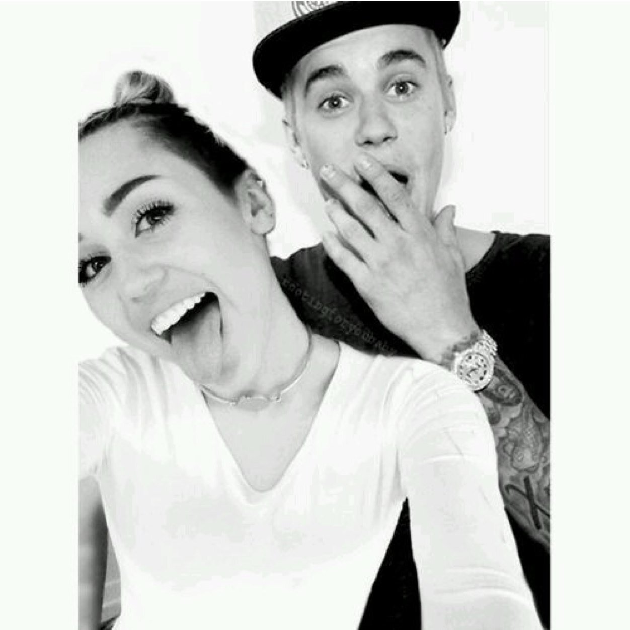 Don't waste your time on people who don't care of you. Miley ▲ Justin ▲ Ariana