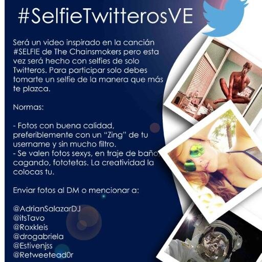 Cuenta Oficial de la creación del vídeo #SelfieTwitterosVE https://t.co/7uAvrfckci
