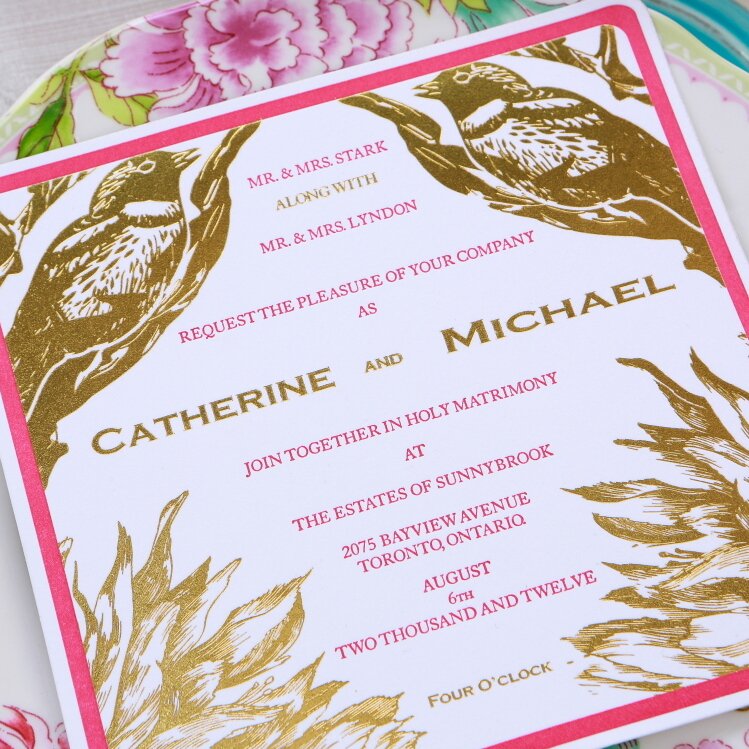 We are a letterpress and hot foil design co. who specializes in wedding invitations and social stationery. We love all things paper!