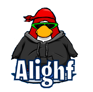 I am Alighf, famous Club Penguin blogger, owner of Club PenguCheats. I commonly log on Wool Socks server and Slushy if full. Always at the Cove.
