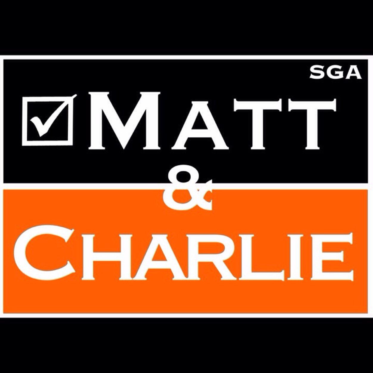 MattCharlie2014's profile picture. Vote Matt Chuning and Charlie Gibson for SGA President and Vice President on March 11th at http://t.co/FRluB42eHJ, promoting Progress with a Purpose.