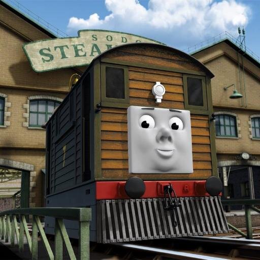 The Number 7 engine on the Island of Sodor. Usually found Pulling my coach Henrietta!