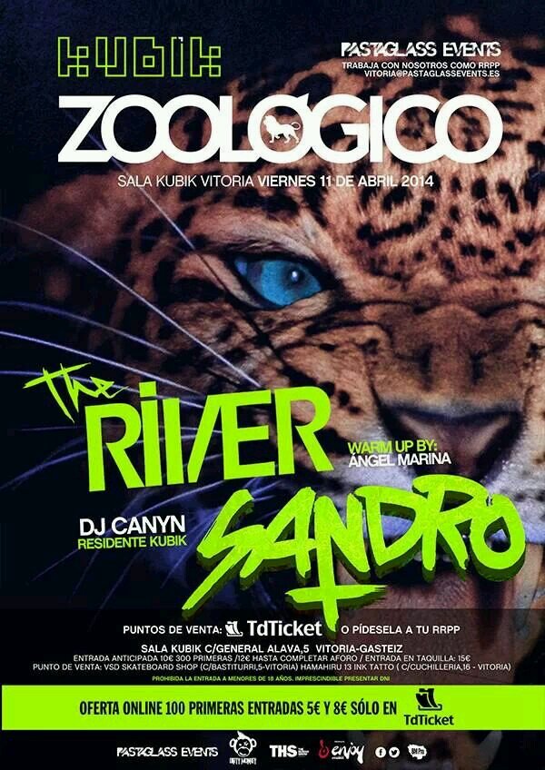 RRPP de la fiesta Zoológico en Vitoria, organizada por @PastaglassVitor, sala Kubik, 11deAbril.