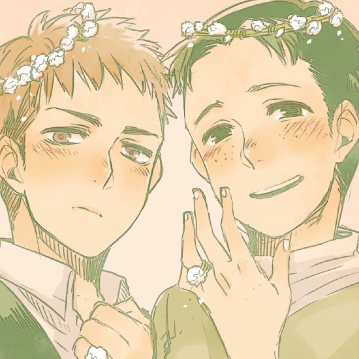 進撃の巨人が大好きな中学2年です！ 主にマルコとジャンとベルトルトとライナーとアニが大好きです❤︎
ジョジョの奇妙な冒険も好きです‼︎
シーザーとワムウとエシディシと花京院とポルナレフとジョルノが好きです❤︎