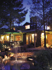 A Secluded Four Diamond Sedona Bed and Breakfast Inn offering Specials , mature pines, calming waterfalls, luxury for two and unique personal service. Come All