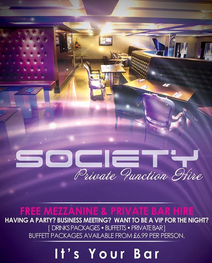 Follow us for info & offers! -Enquiries, Bookings & Reservations- societybar@outlook.com
01224633460