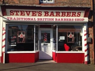 Steve's Barbers.  Traditional British Barber shop serving the community of Ellesmere Port since 1940.