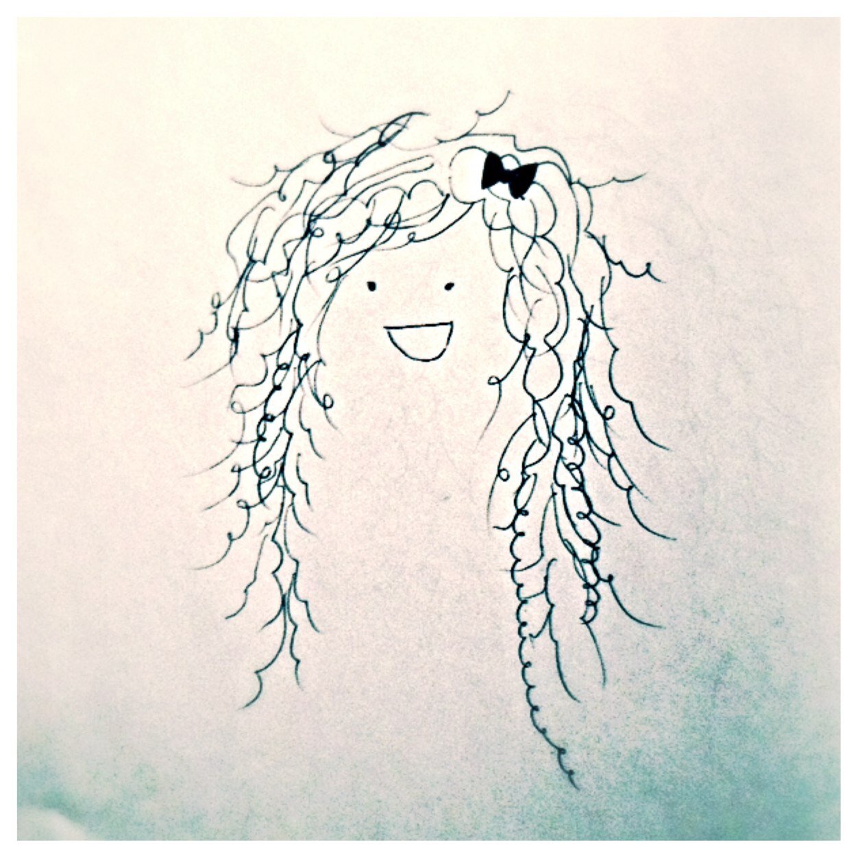 Just a short girl with curly hair