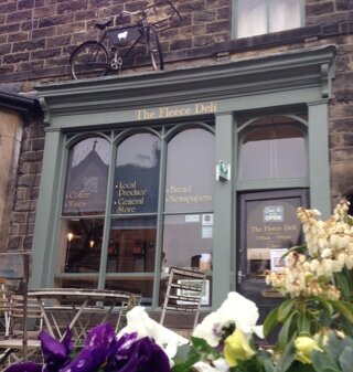 The Fleece Deli, serving the local community with fresh coffee, cakes, bread, milk, eggs, breakfasts and lunches to eat in or takeaway, with a smile.