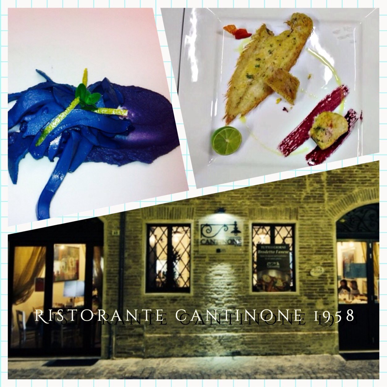 Ristorante cantinone 1958 locale storico delle marche sito in via Arco D'Augusto 60/62 fano 61032 (pu) ITALY specialita di carne e di pesce. Tel 0721831227