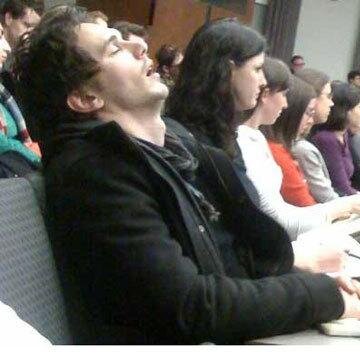 If there's one thing going to class is good for, it's sleeping. SEND PIX OF YOUR FRIENDS SNOOZIN IN CLASS