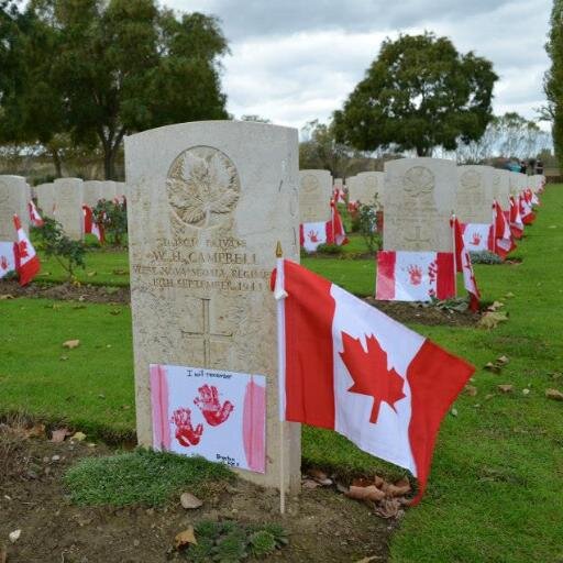 Send flags from home for a hero's grave. Canadians honouring the valour of Canadian soldiers who didn't come home and reuniting families. Forever grateful.