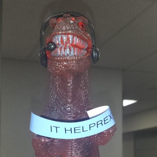 ITHelpRex's profile picture. Lived a typical T-Rex life until about 66 million years ago. Now reborn in plastic and working in IT.