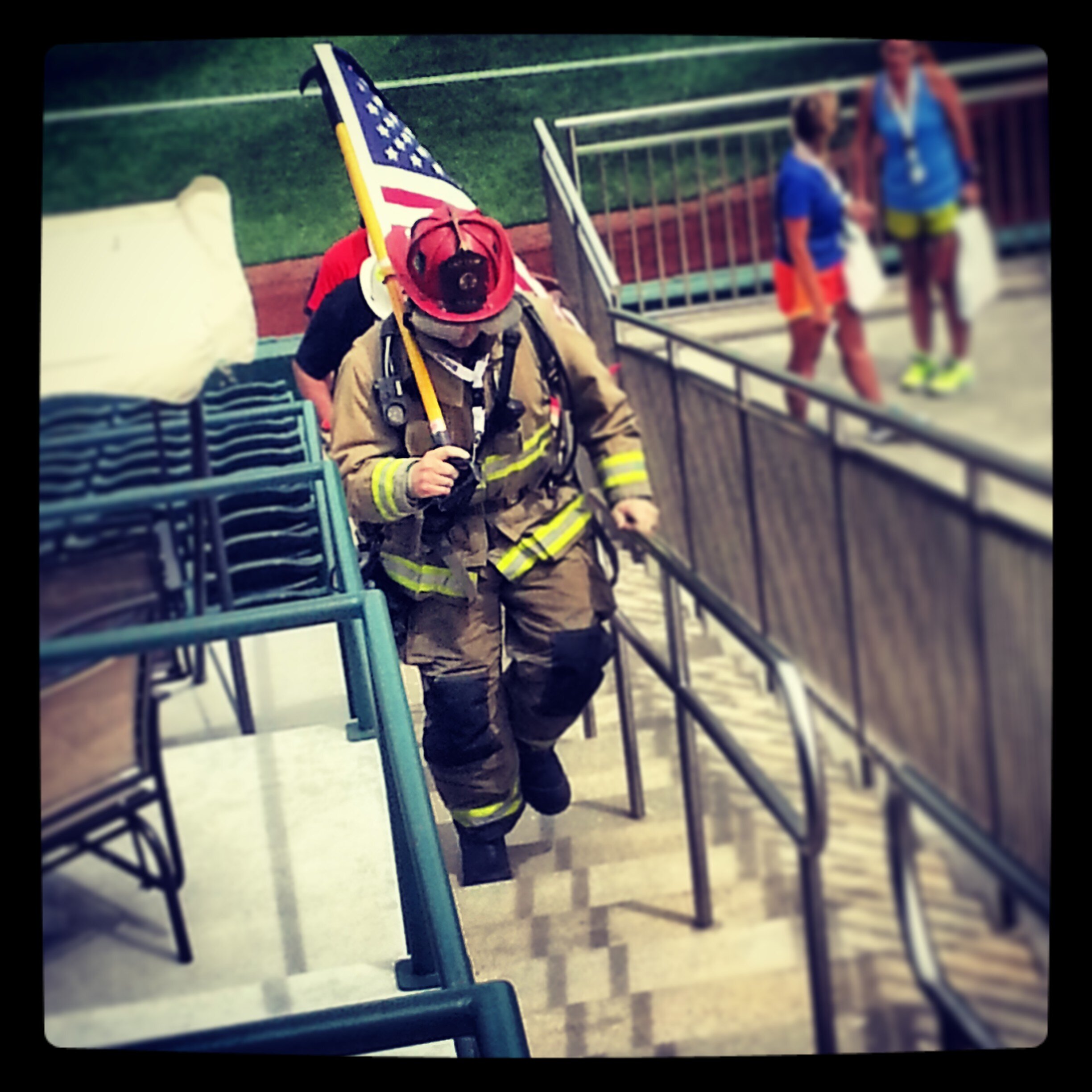 Springfield area Memorial stair Climb. We climb because they climbed