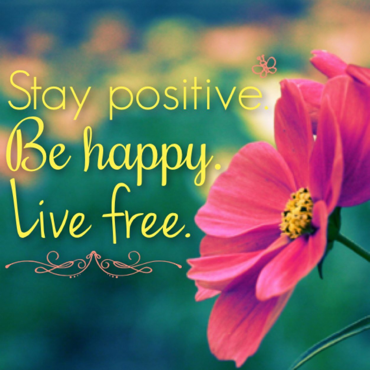 Stay positive, Keep Dream 3 :) just want to make people smile. Do me a favor and smile