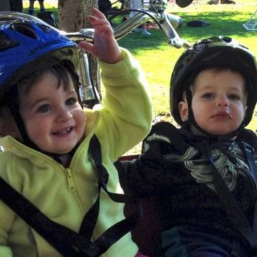 a mellow family bike ride