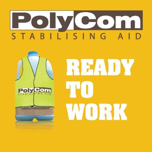 PolyCom Stabilising Aid - Australian innovation for road construction, maintenance and soil stabilisation. Recycle road materials. Efficient, innovative, fast
