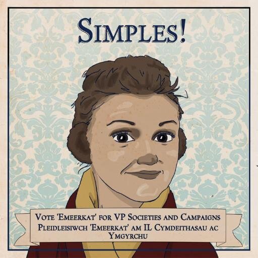 #VoteEmeerkat for VP Societies and Campaign! Current president of @actonecardiff looking to optimise, expand, sustain and prioritise societies next year!