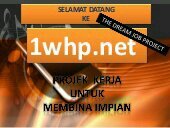 Hanya dengan modal sebanyak RM55. Anda akan dapat mengubah hidup anda. Berminat? Jom! Apa tunggu lagi. :) PM me for more info about 1whp.