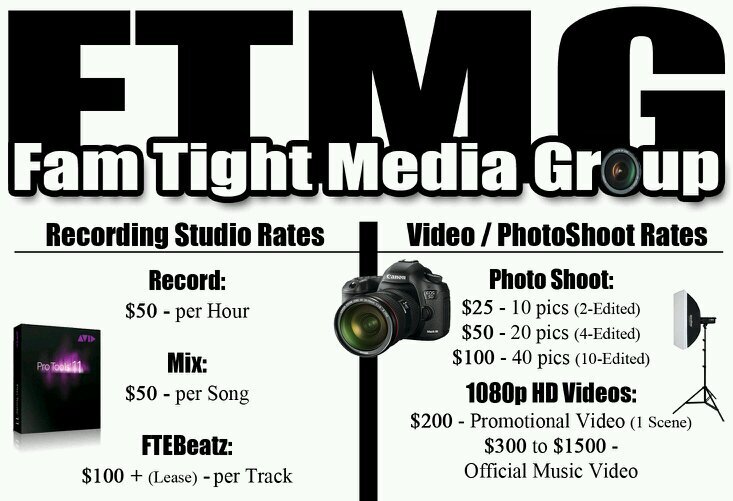 Fam Tight Records Ent: @1MacNice @LegacyFTE @Dsquaredlive @LaidBackBlack @Quan_G74 @1Trap_Time etc.