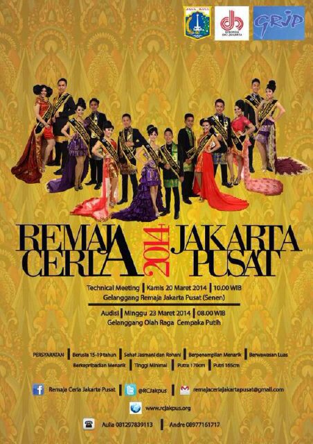 Official Instagram of Youth and Sport Ambassador of Central Jakarta
Line : @remajaceriajakpus