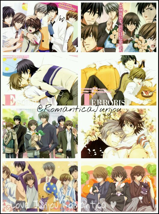 Misaki ♥ Akihiko = Junjou Romantica Hiroki ♥ Nowaki = Junjou Egoist   Miyagi ♥ Shinobu = Junjou Terroris || Nakamura Shungiku ♡ || Yaoi And  Anime ♡