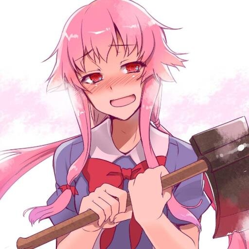 I'm Yuno gasai ,byname second, My diary of Yukiteru ,I'm 14 years old #MiraiNikki #killer #single