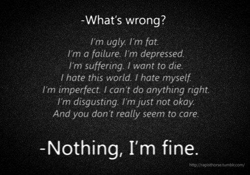 •I wish everybody could hear all the words I'm afraid to say• || lonely hurt sad ugly fat hopeless broken hated suicidal ||                    -secretaccount-