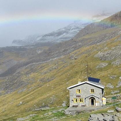 Refugio de montaña, en el Pirineo Aragonés, a 2200 metros de altitud.