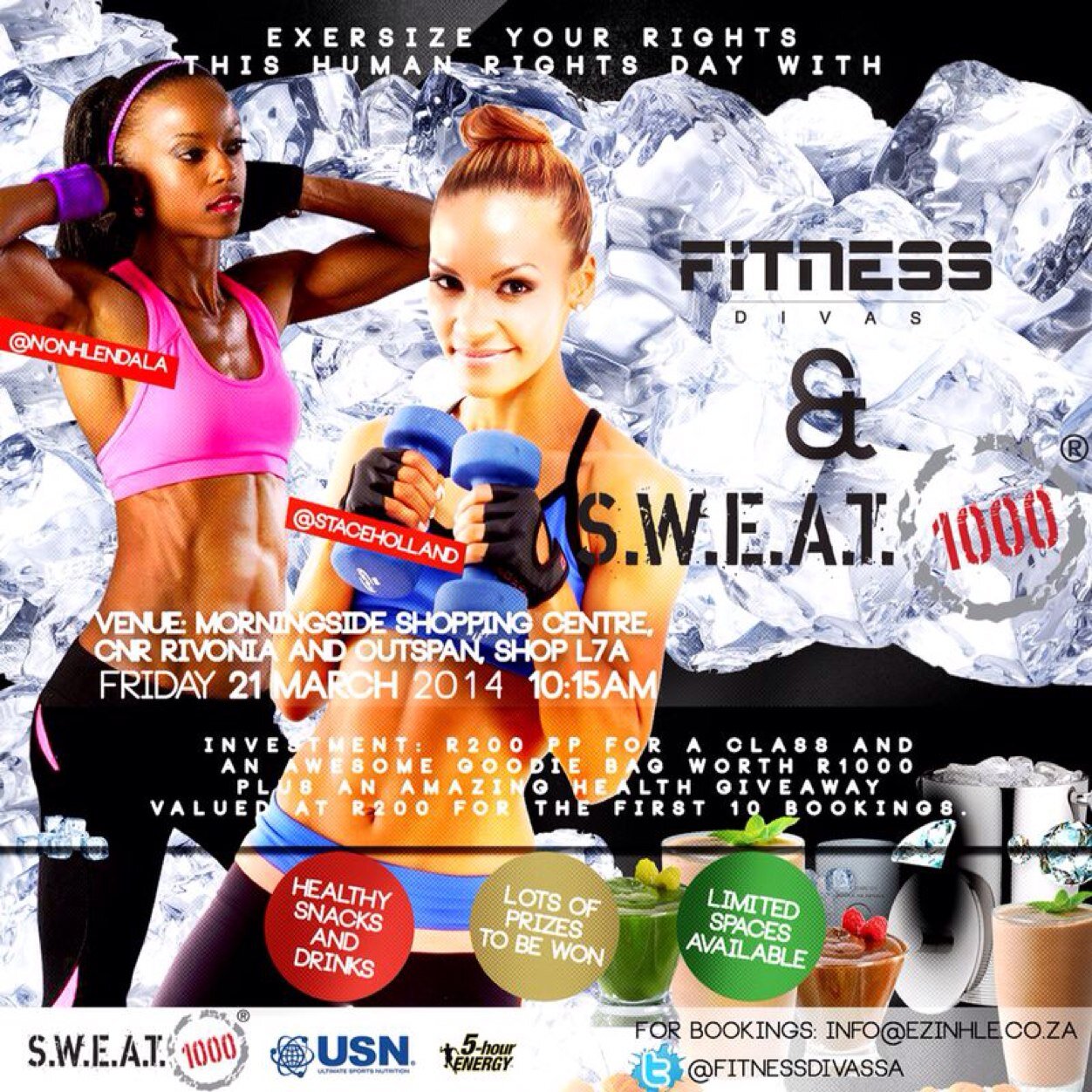 The Fabulous Fitness Duo of Non & Stace! Follow them on @staceholland & @nonhlendala