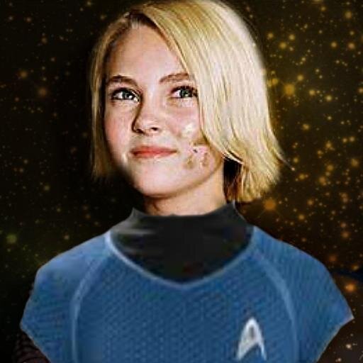 I em outgoeeng end fun and look a leetle young, but have finally become a Medical Lieutenant on zhe Enterprise. My couzin iz @AdorableRussian. ||MV||ST||