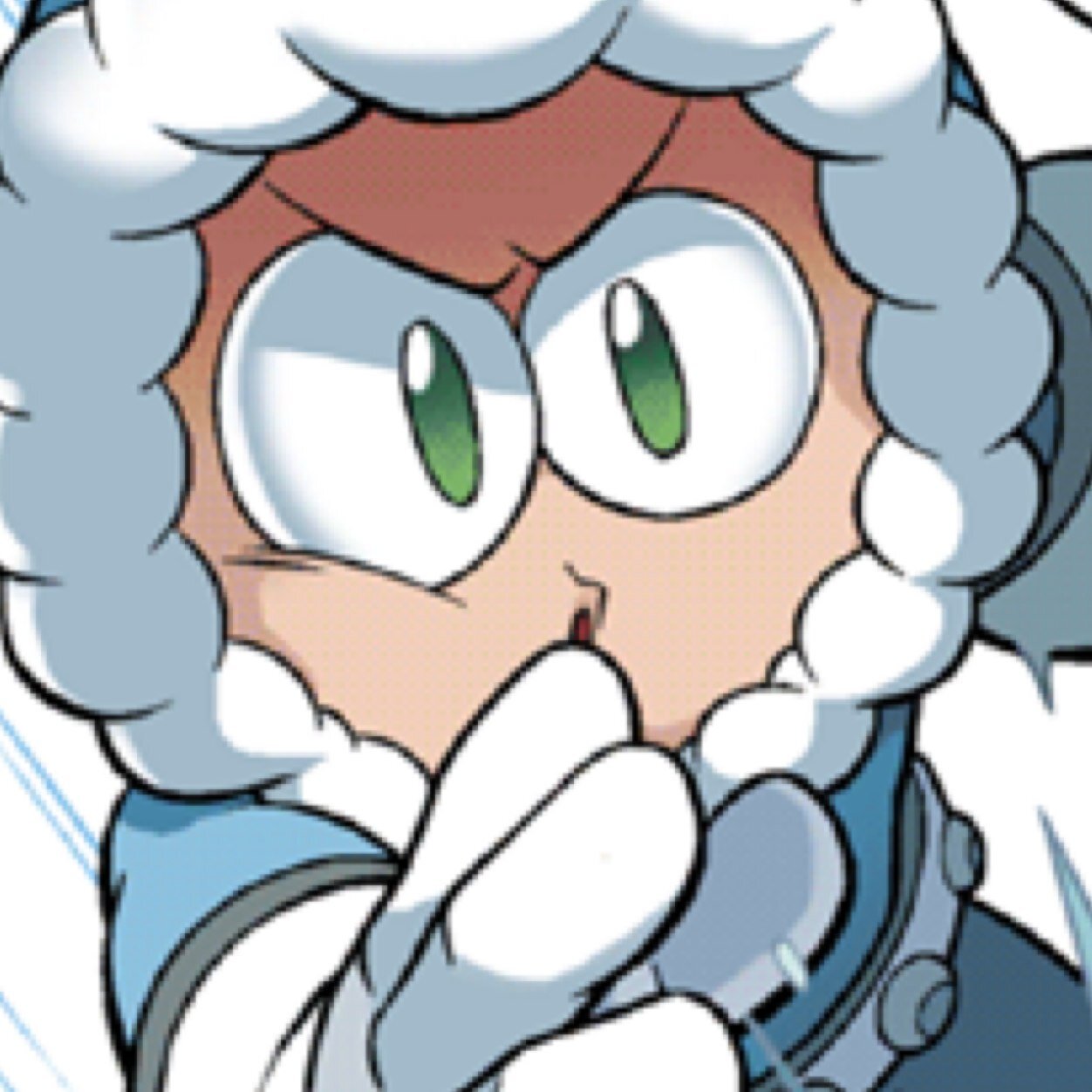 I'm DLN-005, Ice Man! Built to survive freezing climates, and one of the original Robot Masters! And I have my eyes on a specific robot~. [#MMRP/#Multiverse]