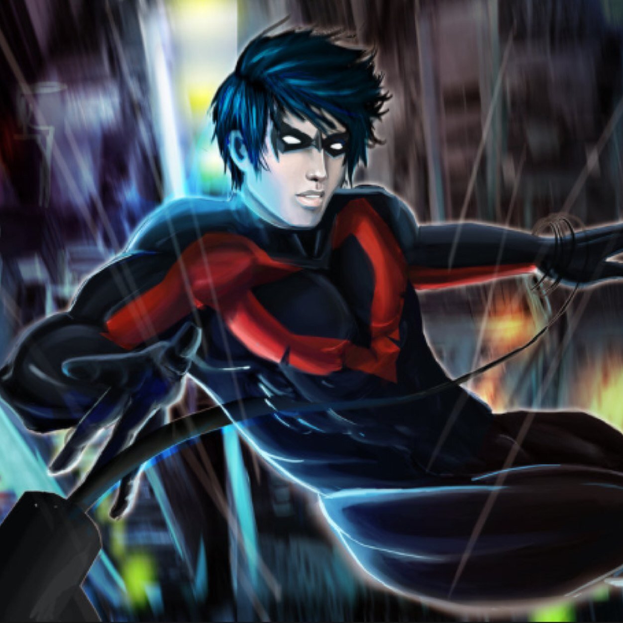 I swore to protect the city i love... People know me as Nightwing! #earth 2 #engaged to my sexy and naughty clown Queen @QuinnzelHarleen