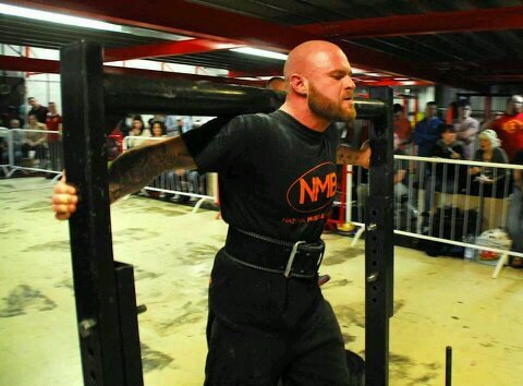Sponsored Novice strongman, tattoos, family and friends.