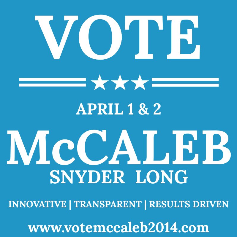 VoteMcCaleb2014's profile picture. Innovative | Transparent | Results Driven
http://t.co/BsyrC9vu43