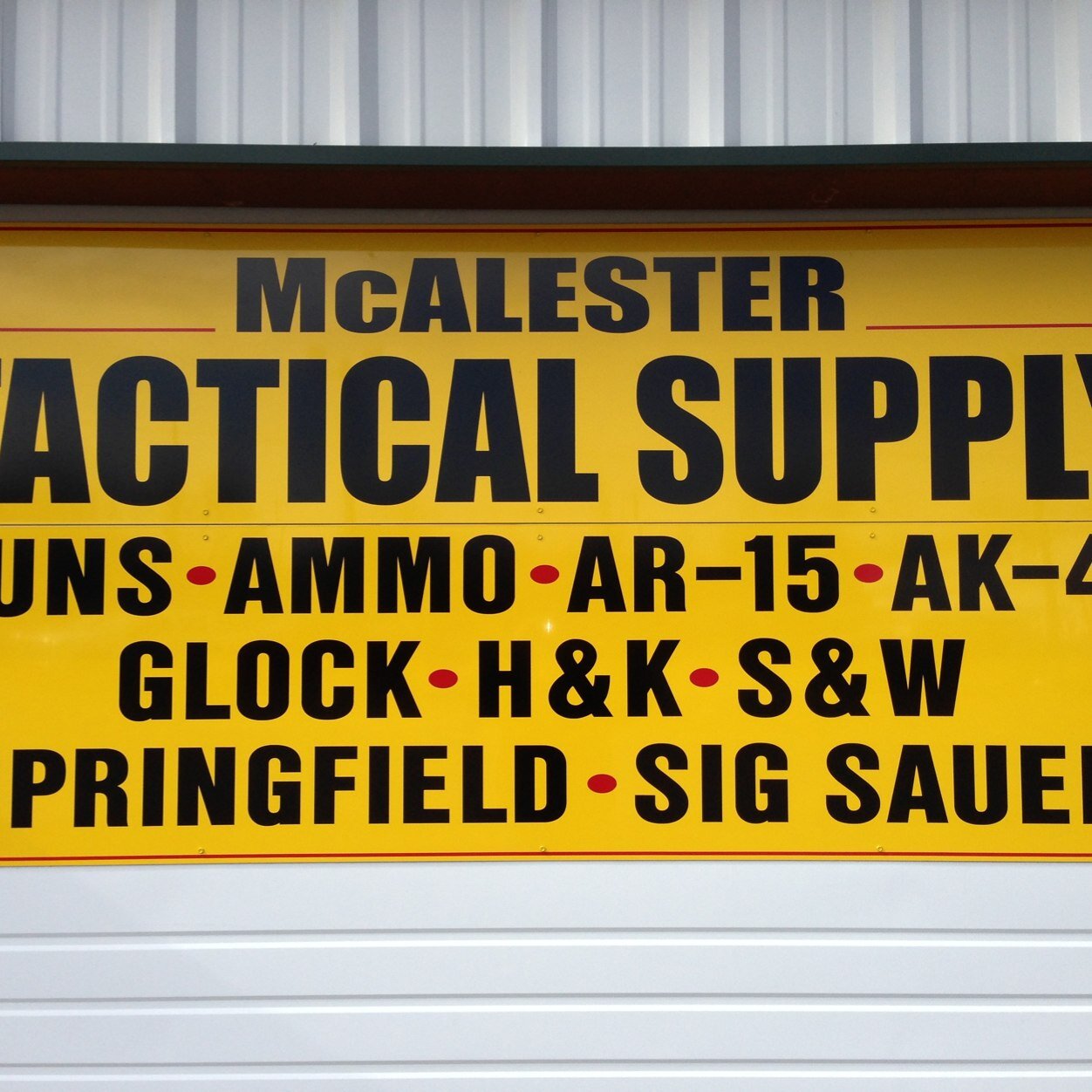 918-423-7500 We carry Glock, Sig Sauer, S&W, HK, FN, Springfield, Daniel Defense, Beretta, IWI, Barrett, Bushmaster, Armalite, Colt and many more.