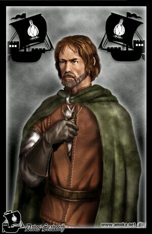 Lord de la Selva. Almirante del Mar Angosto. Mano del Rey. Me llaman El Caballero de la Cebolla. Leal al Rey Stannis.