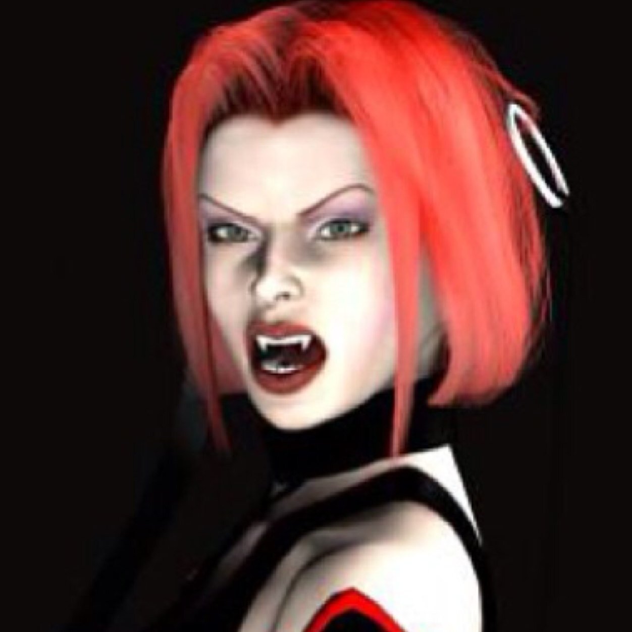 I am an Agent for the Brimstone Society, and a Dhampir. If you get in my way, I might just bite you. Anything else?