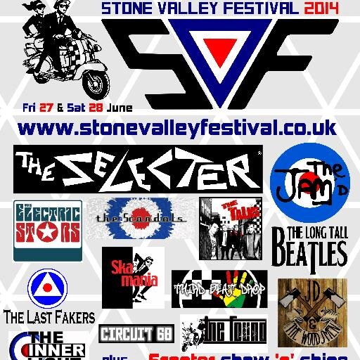 13 great bands including ska legends 'The Selecter' will be playing Stone Valley Scooter & Music Festival  - 27th & 28th June 2014, in County Durham.