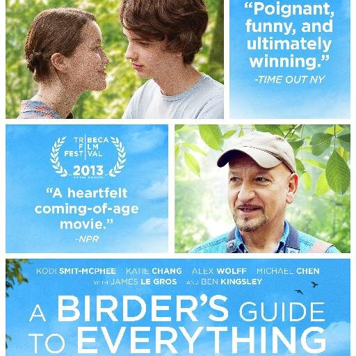 A coming of age comedy about birding. Coming to theaters and on demand March 21st, 2014.